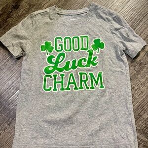 Carter's Gray and Green 'Good Luck Charm' Tee